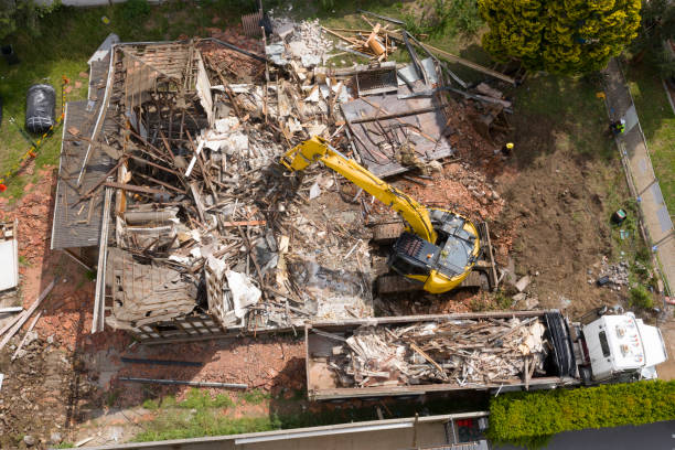 Demolition work in progress